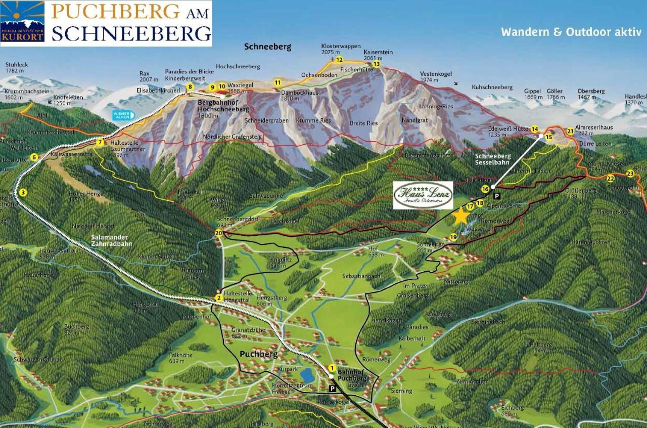 Haus Lenz Ferienwohnungen - Fam Ostermann Puchberg am Schneeberg Buitenkant foto